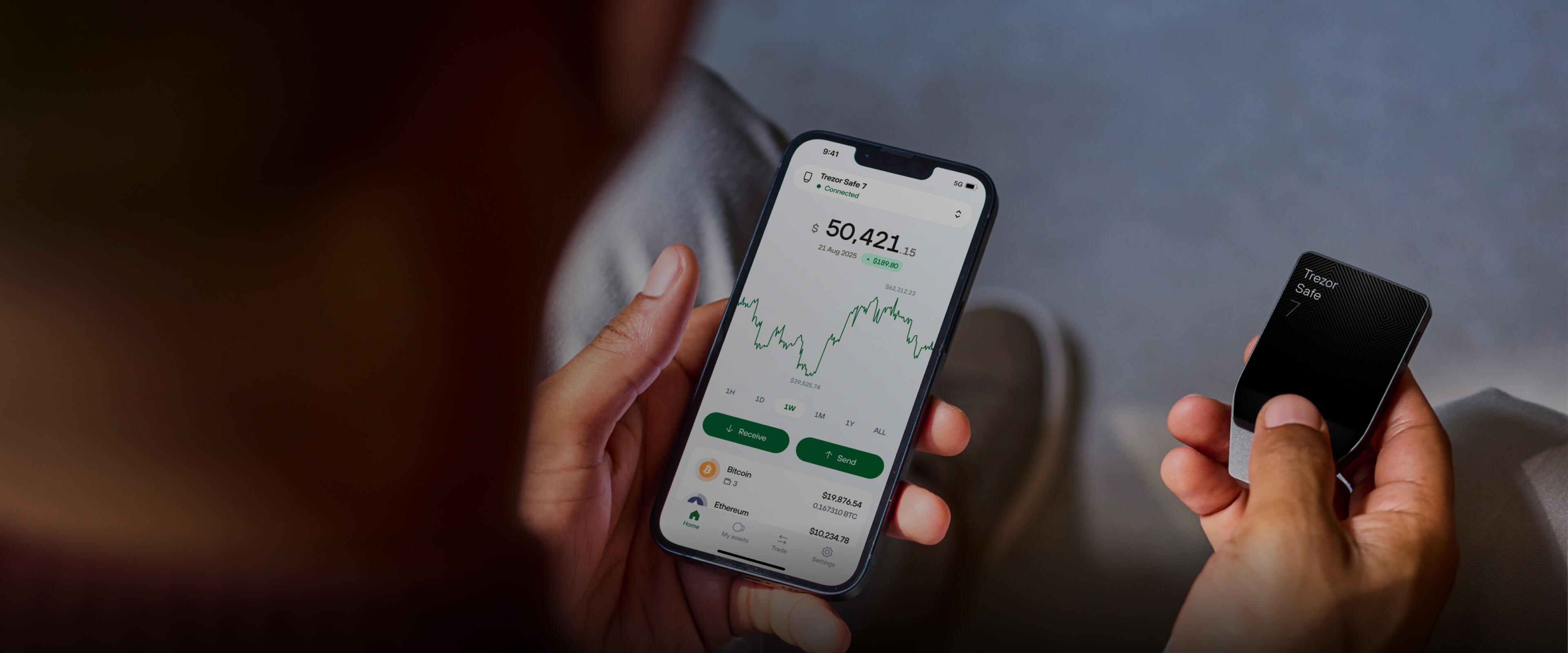 Trezor Suite app user interface